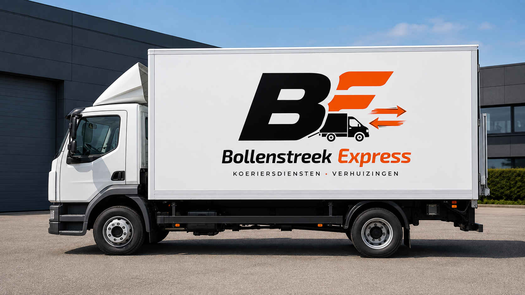 Verhuiswagen van Bollenstreek Express klaar voor vertrek